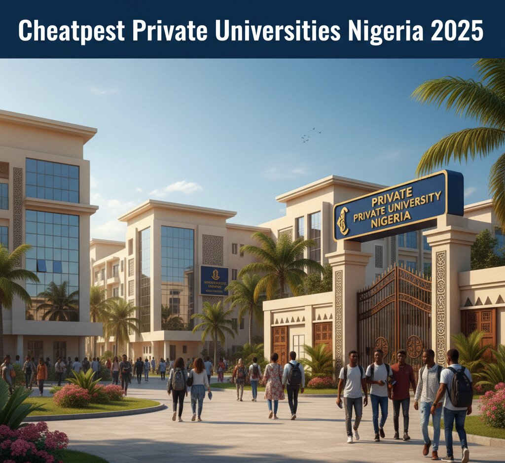 Affordable private university campus in Nigeria representing low-tuition higher education options 2025
